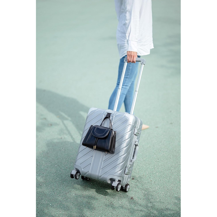 LETTOO Hartschalenkoffer середній 72L | Валіза з алюмінієвим каркасом - Міцний тріумф з кріпленням для сумок [ВОДОНЕПРОНИЙ] Захист кутів (Ручна поклажа 20 дюймів, Срібло)