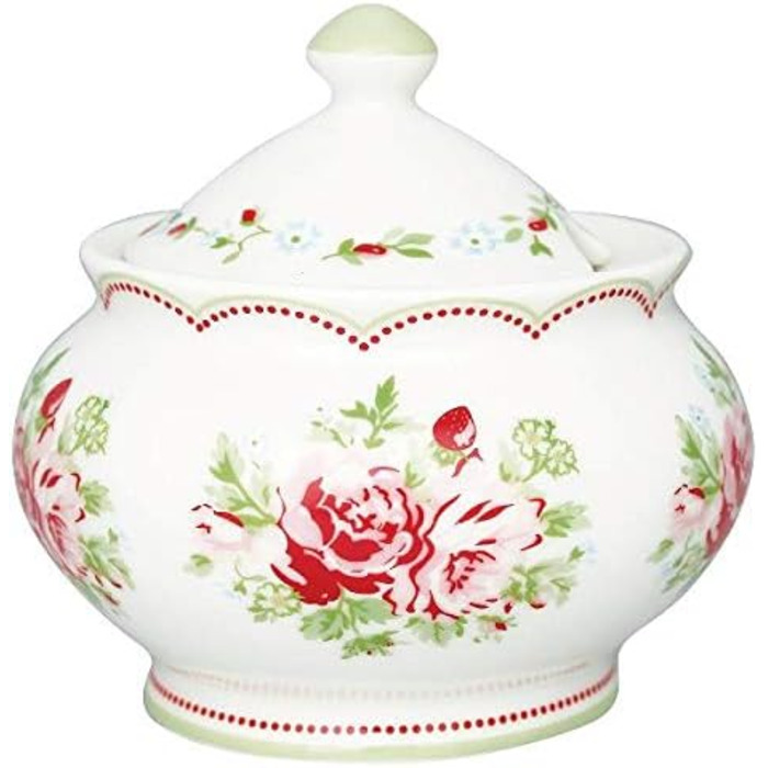 GreenGate - Sugar Bowl - Sugar Jar - Stoneware - Mary - 200 ml
