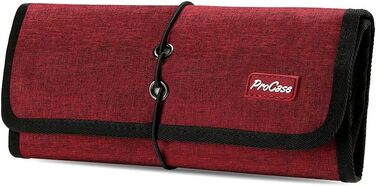 Органайзер для подорожей ProCase: сумка для аксесуарів електроніки, USB-кабелі, SD-картки, навушники, флеш-накопичувачі (червоний)