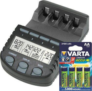 Зарядний пристрій Technoline BC 700 Set + акумулятор V56706 чорного кольору