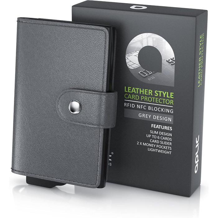 Криза для карт CSL RFID Blocker - захист від NFC/RFID - для 6 карт, компактний, чорний (Тип 2)