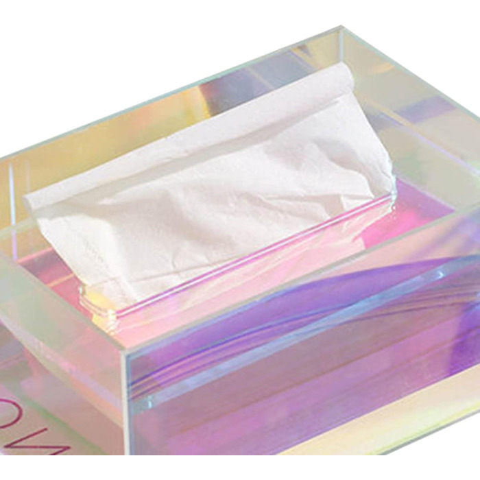 Tissue Box, Tissue Box, Rectangular Acrylic Colorful Tissue Box Holder Serviette Box with Large Opening, Sinkable Cover Tissue Box Tissue Box for Toilet Lid