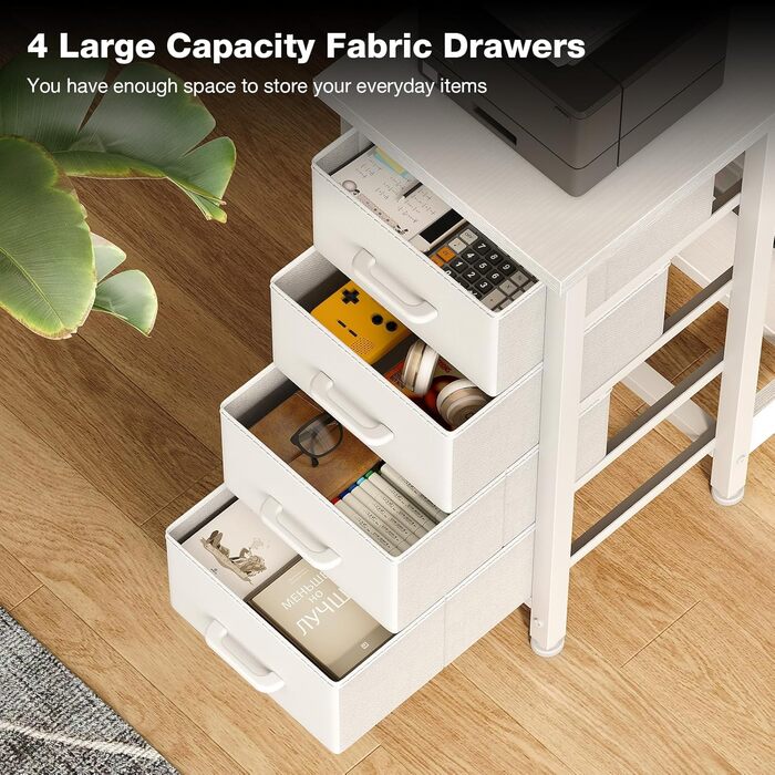 Комп'ютерний стіл Coleshome L-подібний з шухлядами, 120 x 70 см (білий)