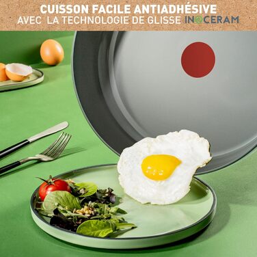 Набір сковорідок Tefal Renew On 3 шт (20/24/28 см) з керамічним покриттям, індукція, екологічні, сірі