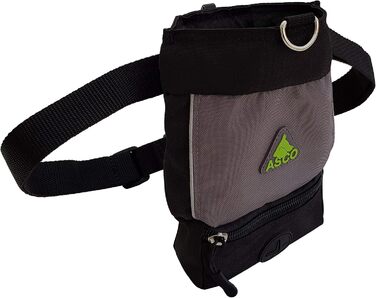 Сумка для корму ASCO Leckerlibeutel для собак та коней, чорна, 15x20 см, з застібкою-кліпсою