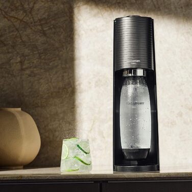SodaStream Set: Газована вода вдома – машина для газування, циліндр CO2 60л, пляшка FUSE 1л, 2 пляшки My Only Bottle 0.5л, чорний колір