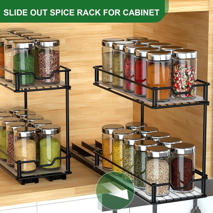 Організатор для шафи TJ.MOREE висувний, 2 шт., 2 яруси, для спецій, посуду, олії, кухні