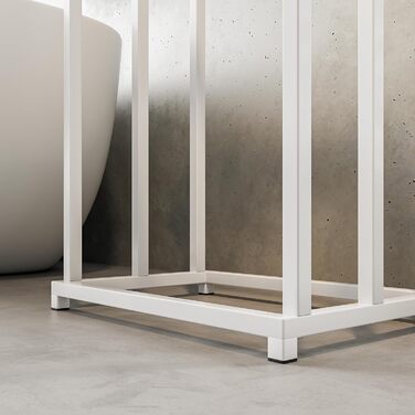 Підставка для рушників, тримач для рушників, сталева підставка для рушників на 3 полиці, для ванної кімнати, білий