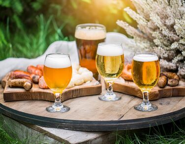 Набір келихів для пива Krosno Glasmark 0,36 л (6 шт.) - для крафтового пива, коктейлів, миття в посудомийній машині