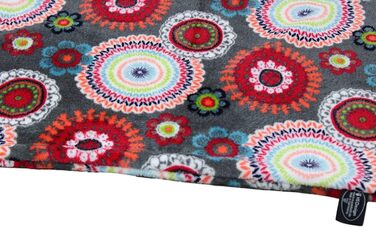 Німецька ковдра для собак, Мандала Червона, 65 x 95 см - м'яка, для маленьких та великих собак, пригодна для прання та сушіння | Мандала Червона 65 x 95 см