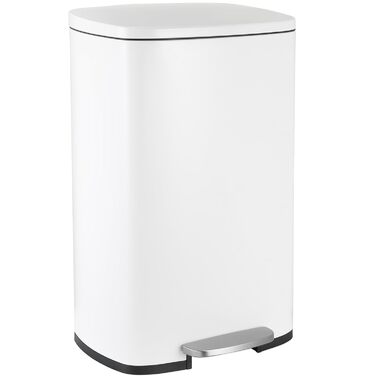 Відро для сміття LIFERUN 30л з кришкою, з м'яким закриттям, сталеве, з внутрішнім відром, для кухні, ванної кімнати, офісу