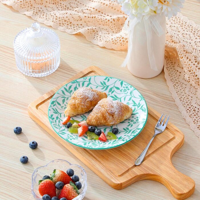 Набір посуду Vancasso Selene для 6 осіб, 24 елементи, пастелеве порцелянове покриття. Включає: 6 тарілок, 6 тарілок для десерту, 6 супових тарілок, 6 мисок. Підходить для мікрохвильової печі.