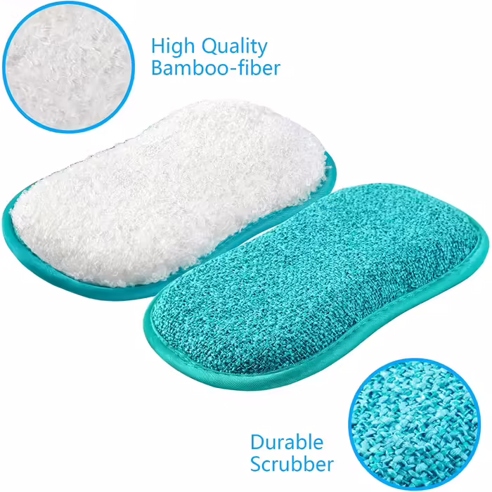10-Piece Kitchen Sponges, Scrubbers, Scratch-Resistant, Multi-Purpose Dishcloths, Sponge with robust scrubbing power, effortless cleaning of dishes, pots and pans
