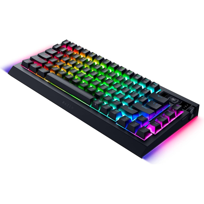 Механічна ігрова клавіатура Razer BlackWidow V4 Pro 75% з Green Switch, RGB Chroma, 6 макро-клавіші, Doubleshot ABS, QWERTY US-розкладка, чорна