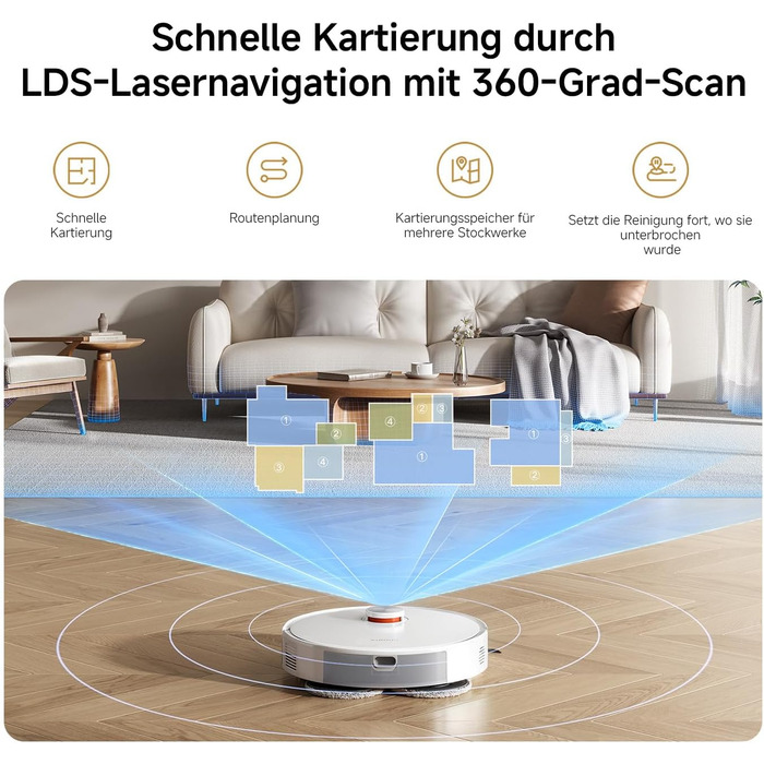 Робот-пилосос Xiaomi Vacuum S40 Pro з базою самоочищення, потужність всмоктування 10 000 Па