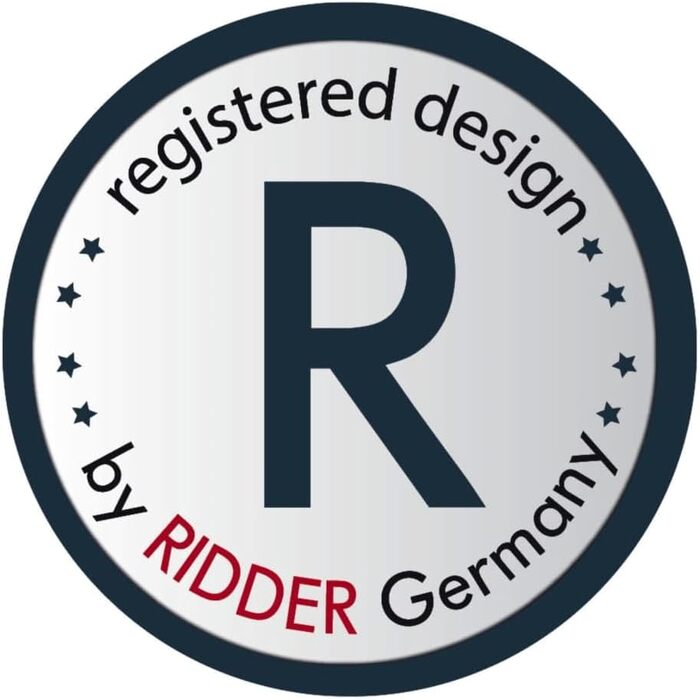 Табурет для ванної RIDDER Assistent A0050301, регульований, білий/чорний, преміум, 57x32x47-51 см