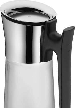WMF Basic Water Carafe with Handle 1.5 Liter, Glass Carafe with Lid 1.5 l, Silicone Lid, Close-up Closure