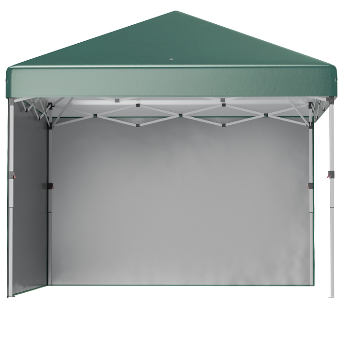 Outsunny Gazebo approx. 3x3m, water-resistant, stable, winter-proof, pop-up folding gazebo with 2 side walls, UV protection 30+, foldable party tent, garden tent with bag, garden gazebo for camping, garden, lawn | Aosom