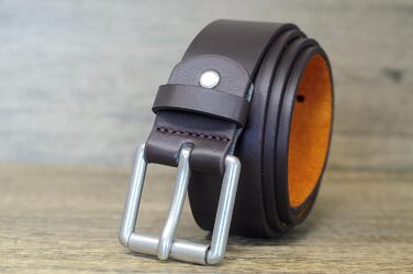 Чоловічий шкіряний ремінь Ossi 38 мм, 130 см (загальна довжина 145 см) - Колір: Коричневий