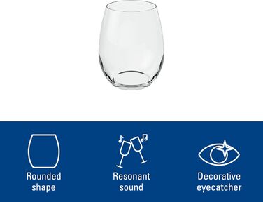 Набір склянок для води Villeroy & Boch Entree 4 шт, 250 мл, кришталь, для десертів, смузі, соку - можна мити в посудомийній машині