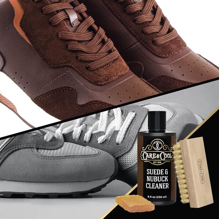 Care & Cool Suede & Nubuck Adhesive Set (8 oz) restores color and vitality to footwear and furniture (Basic Kit), neutral, 8 fl oz, Neutral, 8 fl oz