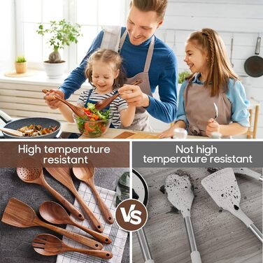 Набір дерев'яних лопаток для кухні Spardar (7 шт.)