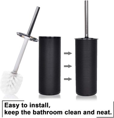CERBIOR Набір аксесуарів для ванної кімнати, 6 шт., з дозатором мила, тримачем для зубних щіток, стаканчиком для щіток, мильницею для декоративної стільниці, подарунковий набір (Чорний)