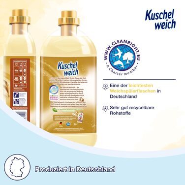 Кондиціонер для білизни Kuschelweich Sanft und Mild (Свіжість), 6 x 2 л (на 456 прань), гіпоалергенний, без мікропластику