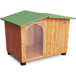 Будка для собак Legno Oasi з термозавісою (119x90x87 см) - для німецької доги, з масивного дерева, Made in Italy