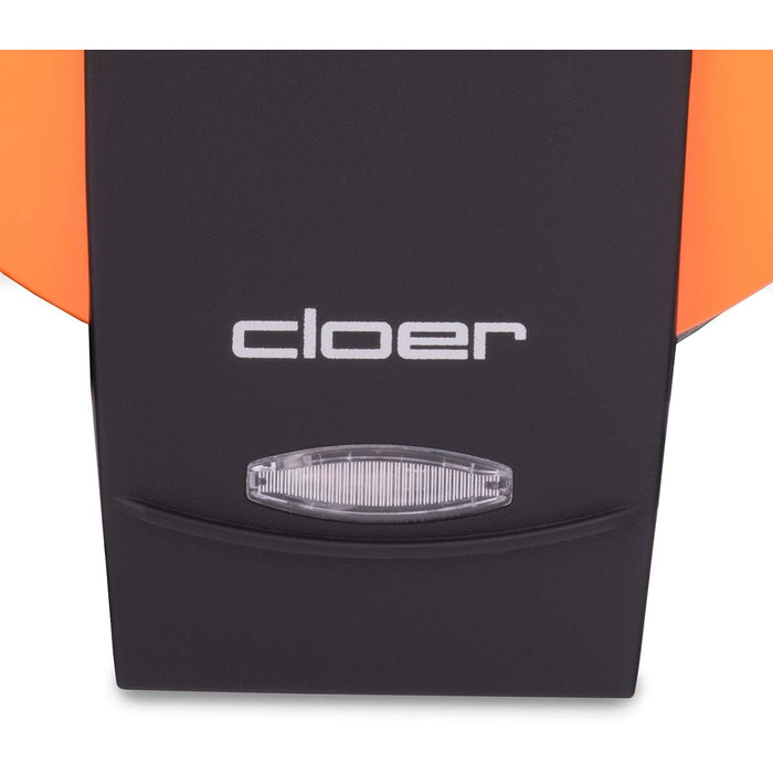 Вафельниця Cloer 1620 для класичних вафель у формі серця, 930 Вт, розмір вафелі 15,5 см, регулювання ступеня прожарювання, (Помаранчевий, Одинарна)