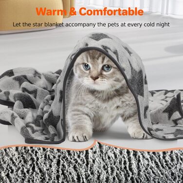 Набір з 3-х підстилок для собак та котів Nobleza, M, 80 x 100 см, флісова, м'яка, для середніх собак та котів, фланель, захист дивану, можна прати, сірий (XS (60x40 см))