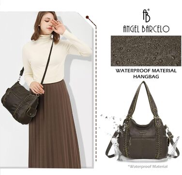 Сумка жіноча Angel Barcelo Roomy Fashion Hobo зелена шкіряна, сумка-тоут через плече