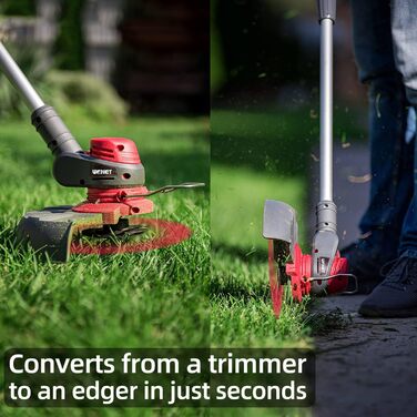WONET Cordless String Trimmer incl. 2 Batteries and Charger with Automatic Line Feed and Telescopic & Swivel Handle – Making Gardening Easy