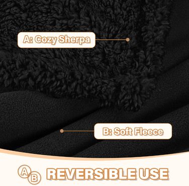 Водонепроникний плед для собак та котів, миючий, чорний (150 x 120 см)