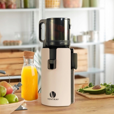 Шнекова соковижималка Ventray max 120, 250 Вт, 1.2 л, BPA-free, колір: слонова кістка
