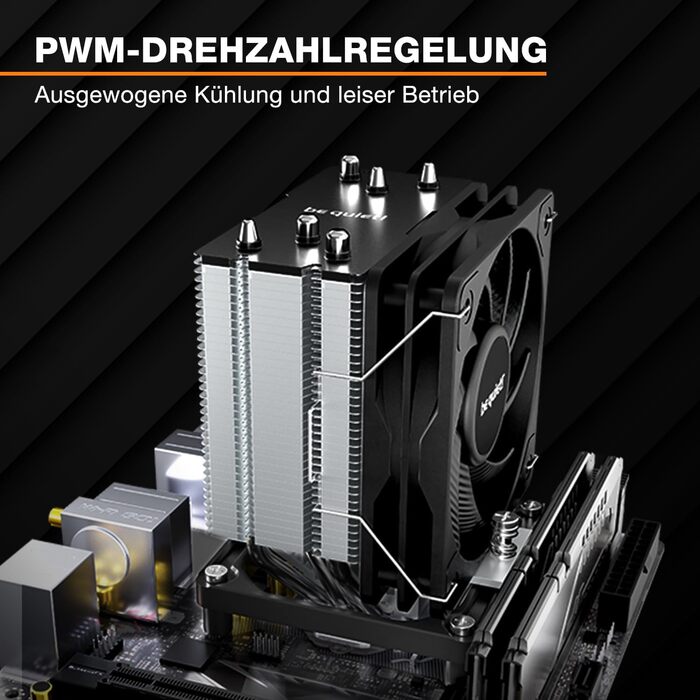 be quiet! Кулер для процесора Pure Rock Slim 3: висока продуктивність, 4 heatpipes, вентилятор 120mm PWM