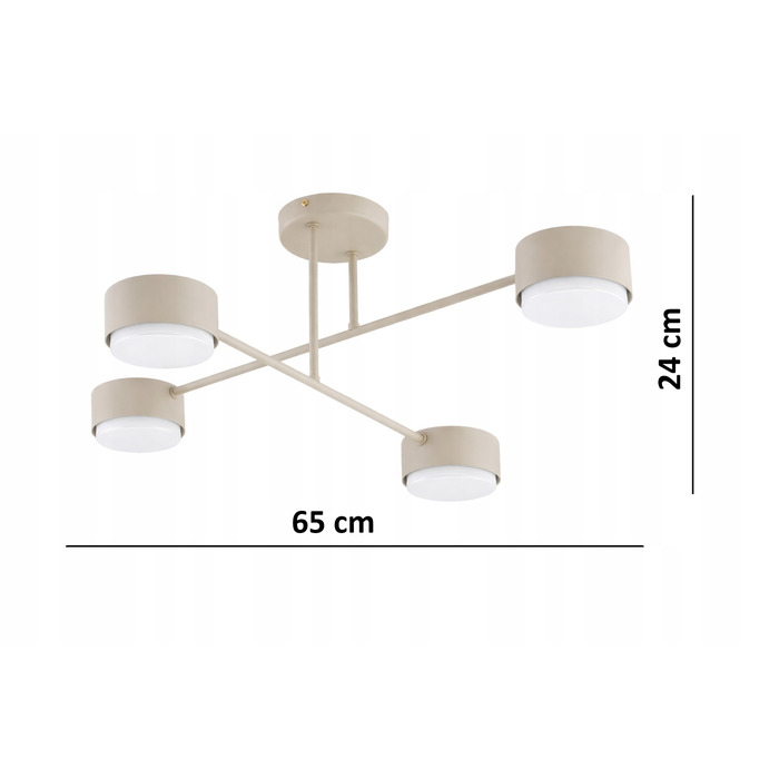 Підвісна люстра Elko-Lighting Mono Ecru 4 точки світла GX53