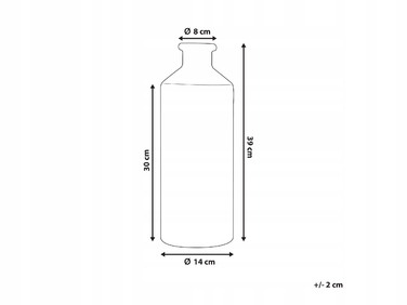 Керамічна ваза Beliani, 14 x 39 см