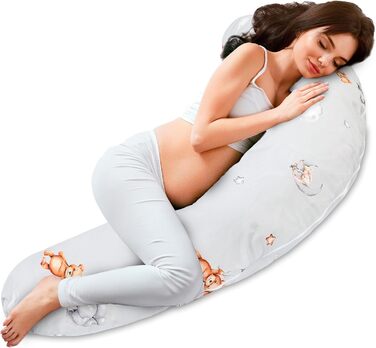 Подушка для вагітних Totsy Baby XXL (190 см) - Підтримка тіла, бічний сон, бавовна Oeko-Tex
