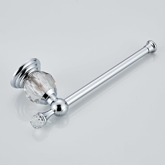 Golden Bathroom Toothbrush Holder, Gold Crystals, Bathroom Hardware (Toilet Paper Holder, Brushed Chrome)