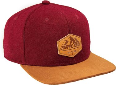 Кепка бейсболка Jumping Bird • Змінна регулювання • Фетровий матеріал • Унісекс • Темно-червоний колір