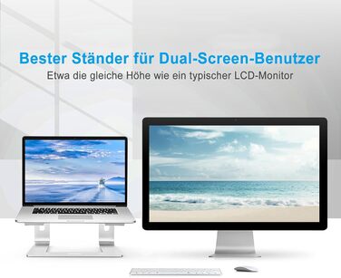 Підставка для ноутбука BoYata: ергономічна, алюмінієва, портативна, сумісна з MacBook, Dell, HP, Samsung, Acer (10-14 дюймів)