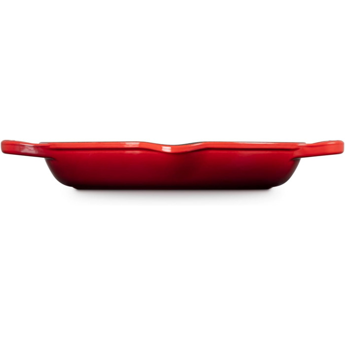 Чавунна кругла гриль-сковорода Le Creuset Signature, 25 см, для всіх плит і духовок, червона