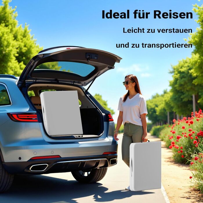 Складний кемпінговий стіл Wiltec 122x60x75 см з ручкою для перенесення - для пікніка, саду, вечірок