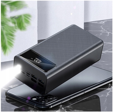 Повербанк JYSafora 50000 mAh, 5xUSB, швидка зарядка, з LED-дисплеєм, білий