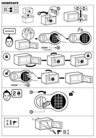 Домашній сейф HomeSafe HV24E з електронним замком, 20x44x38 см. Захист для грошей, прикрас, документів та ноутбука (50x35x35 см)