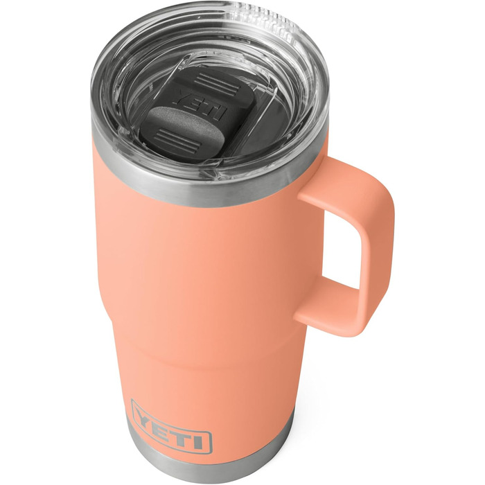 Термокружка YETI Rambler, нержавіюча сталь, ізольована, кришка Stronghold, 591 мл, персиковий колір