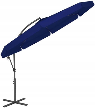 Садова парасолька з боковим стійкою Funfit Garden, синя, 350 x 250 см