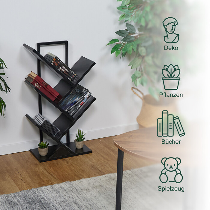 Книжкова шафа Relaxdays на 4 відділення
