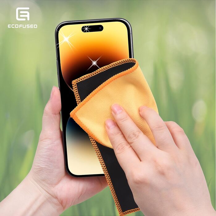 Серветки для прибирання з мікрофібри Eco-Fused (5 шт.) - двосторонні - для смартфонів, телевізорів, планшетів, ноутбуків, об'єктивів камер